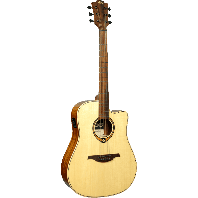 LAG T88DCE Guitare Dreadnought Pan-Coupé Électro