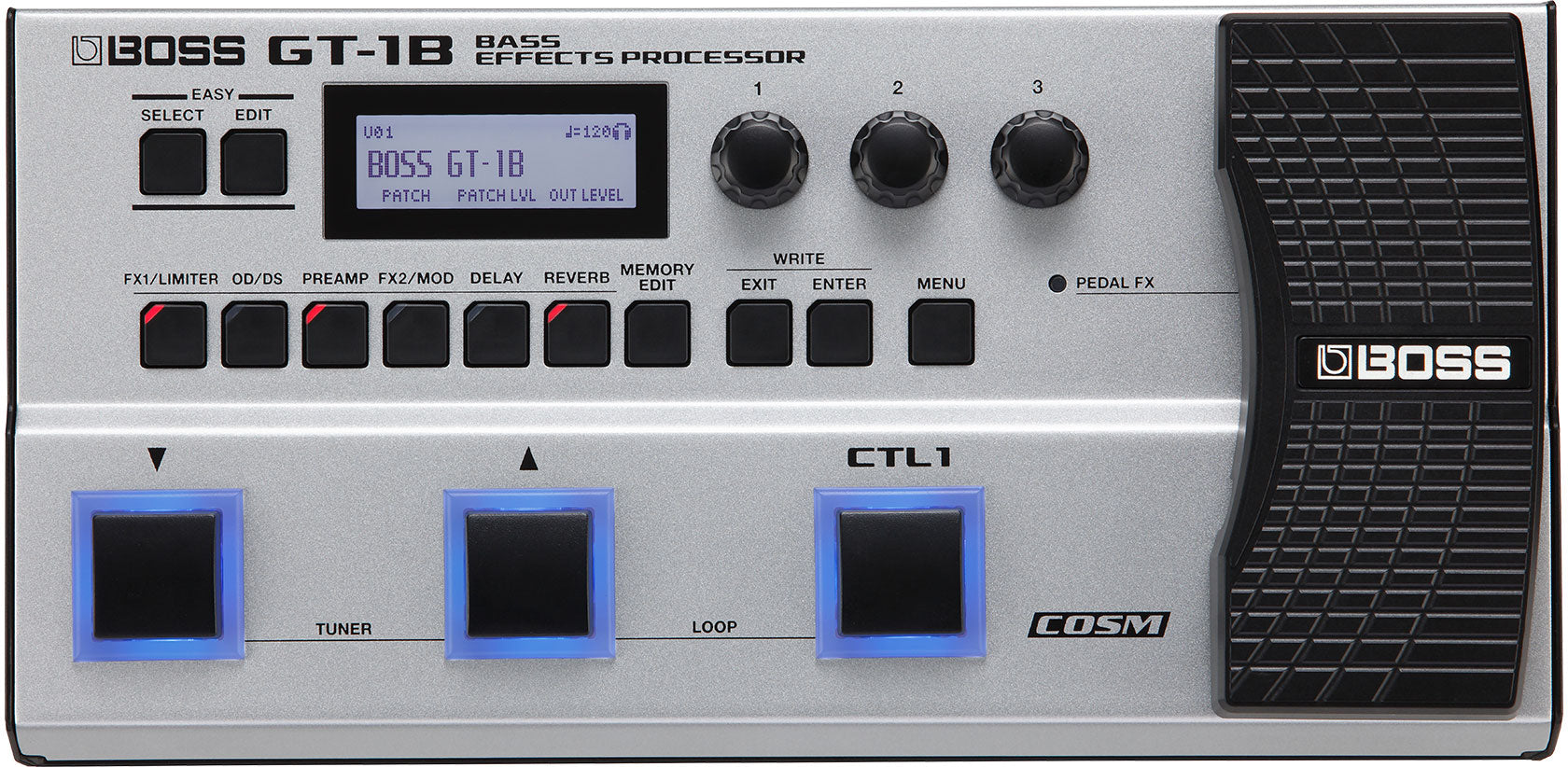 GT1B Boss Pédale multi effets pour basse