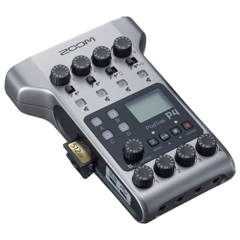 Zoom P4 Interface de podcast 4 entrées