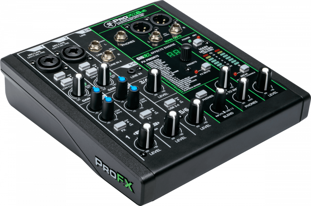 Mackie PROFX6V3 Mixer USB 6 canaux + effets