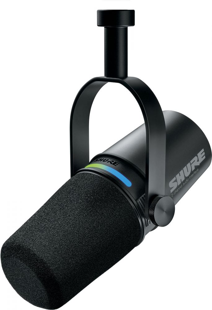 SHURE MV7I MICRO FILAIRE DYNAMIQUE CARDIO PODCAST + interface USB