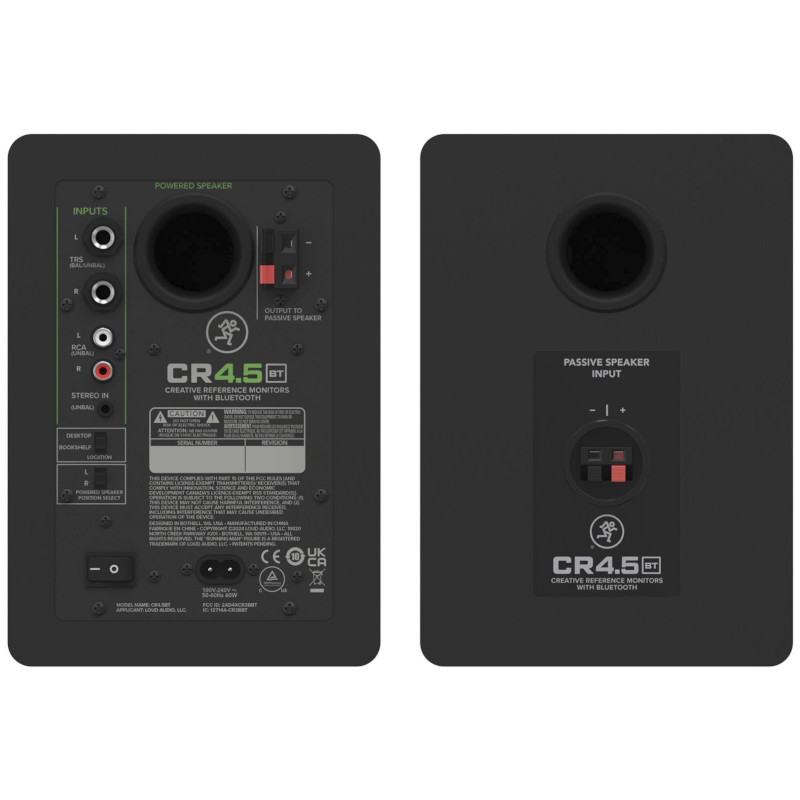 MACKIE CR4.5 BT MONITORING bluetooth ACTIF 50W LA PAIRE