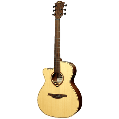 LAG TL88ACE Guitare Auditorium Gaucher Pan-Coupé Électro