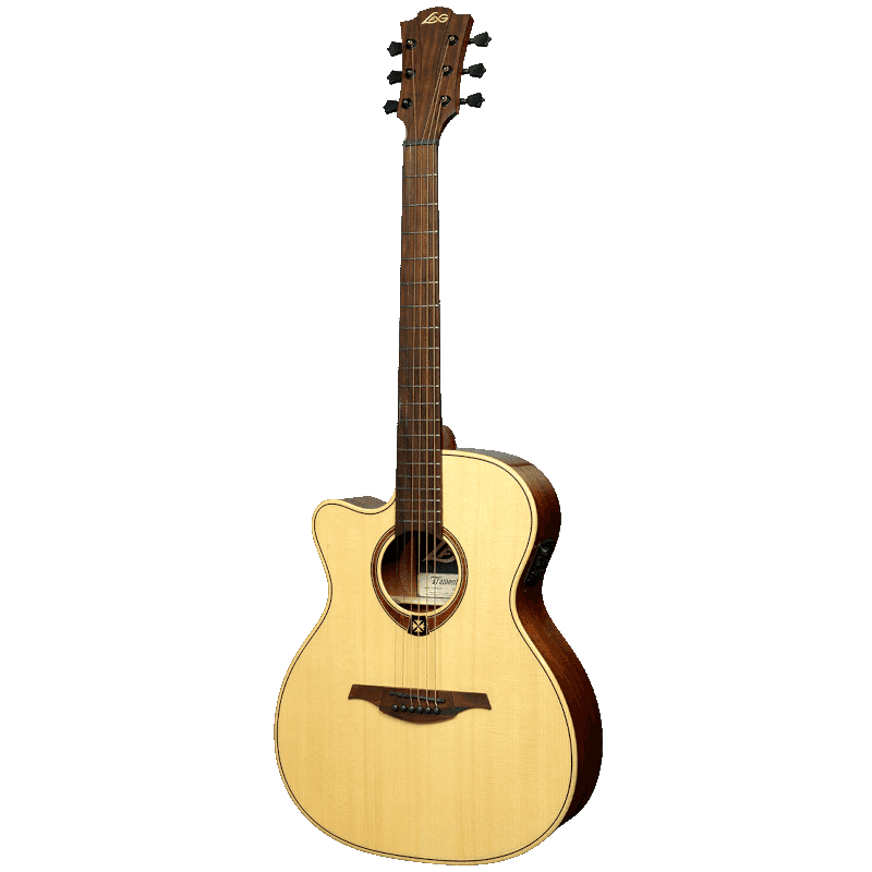 LAG TL88ACE Guitare Auditorium Gaucher Pan-Coupé Électro