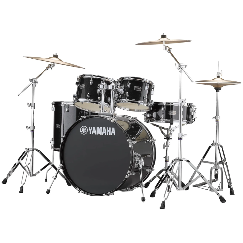 Yamaha batterie 20" Rydeen 5 futs Black glitter + pieds 680W + cymbales
