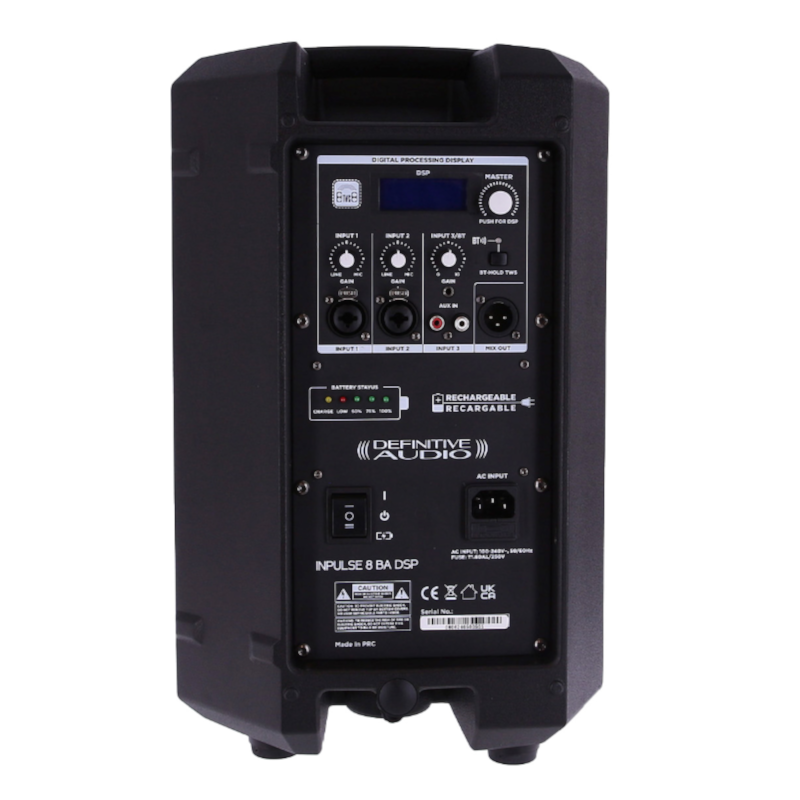 Definitive audio INPULSE08 Enceinte active sur Batterie 8"
