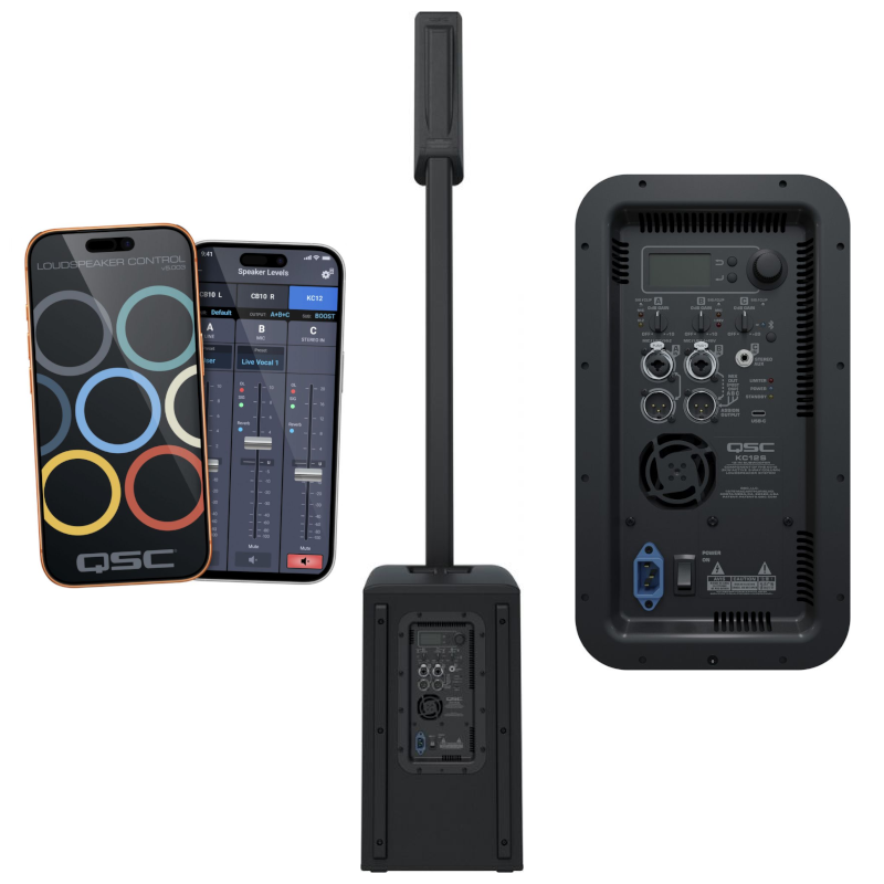QSC Pro audio Système complet KC12 noir