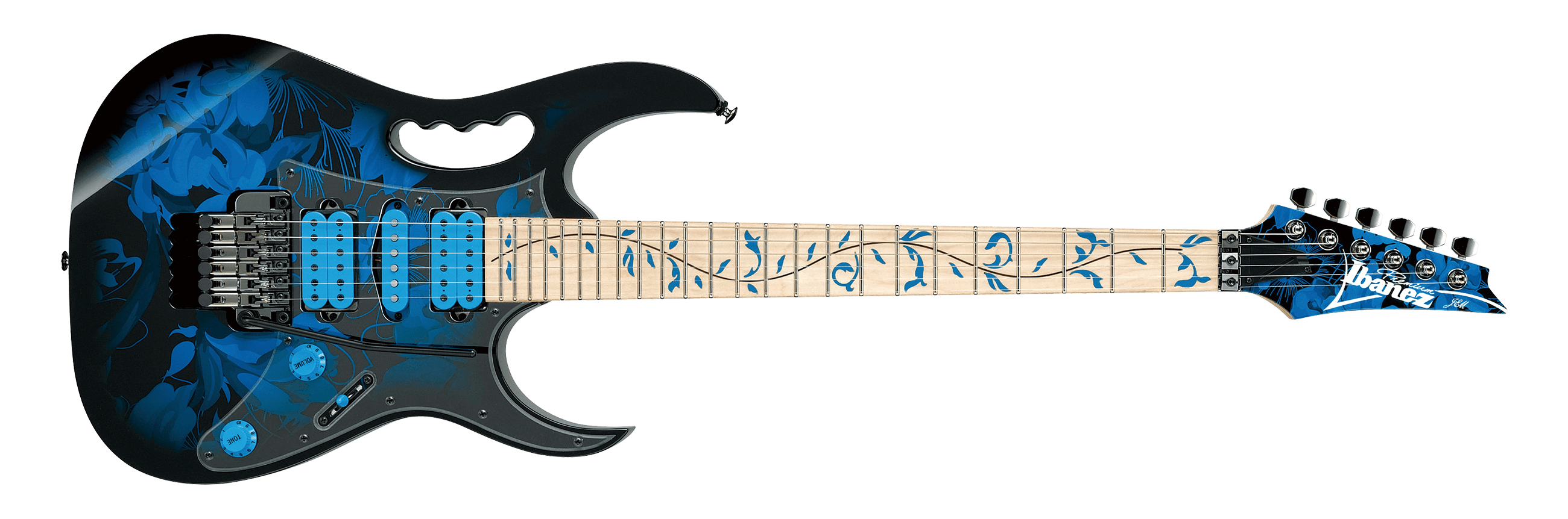 Ibanez JEM77P-BFP guitare electrique Floreal blue