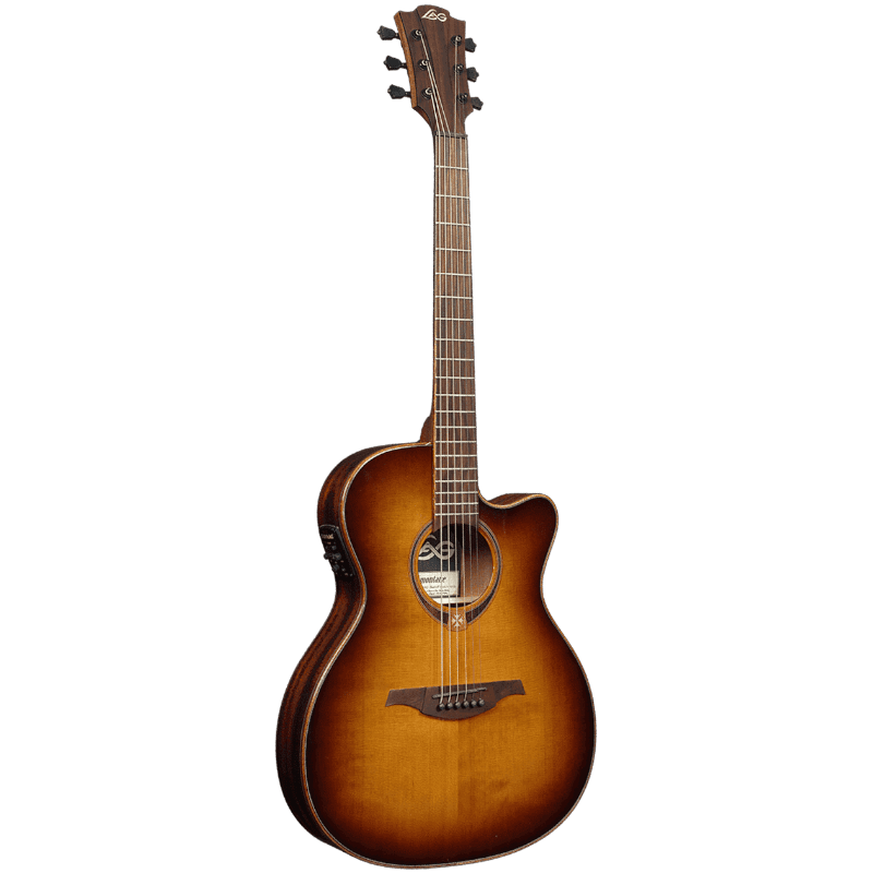 LAG T118ASCE-BRS GUITARE FOLK AUDITORIUM SLIM CUTAWAY Brown Shadow