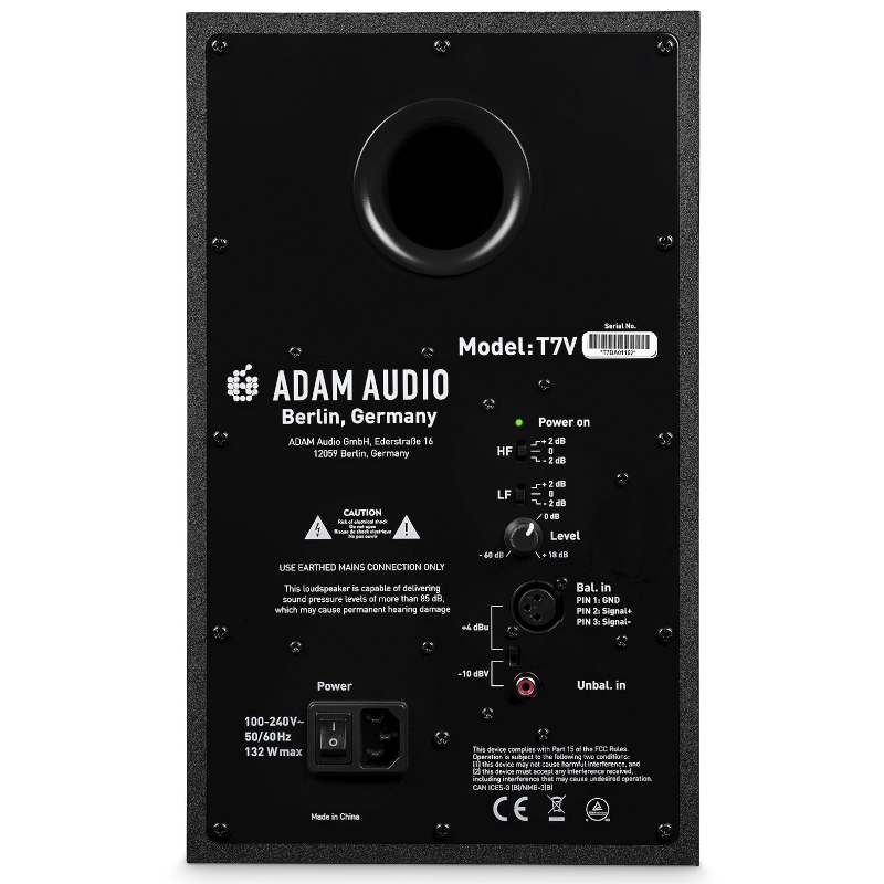 Adam audio T7V enceinte monitoring amplifiée 2 voies 7"