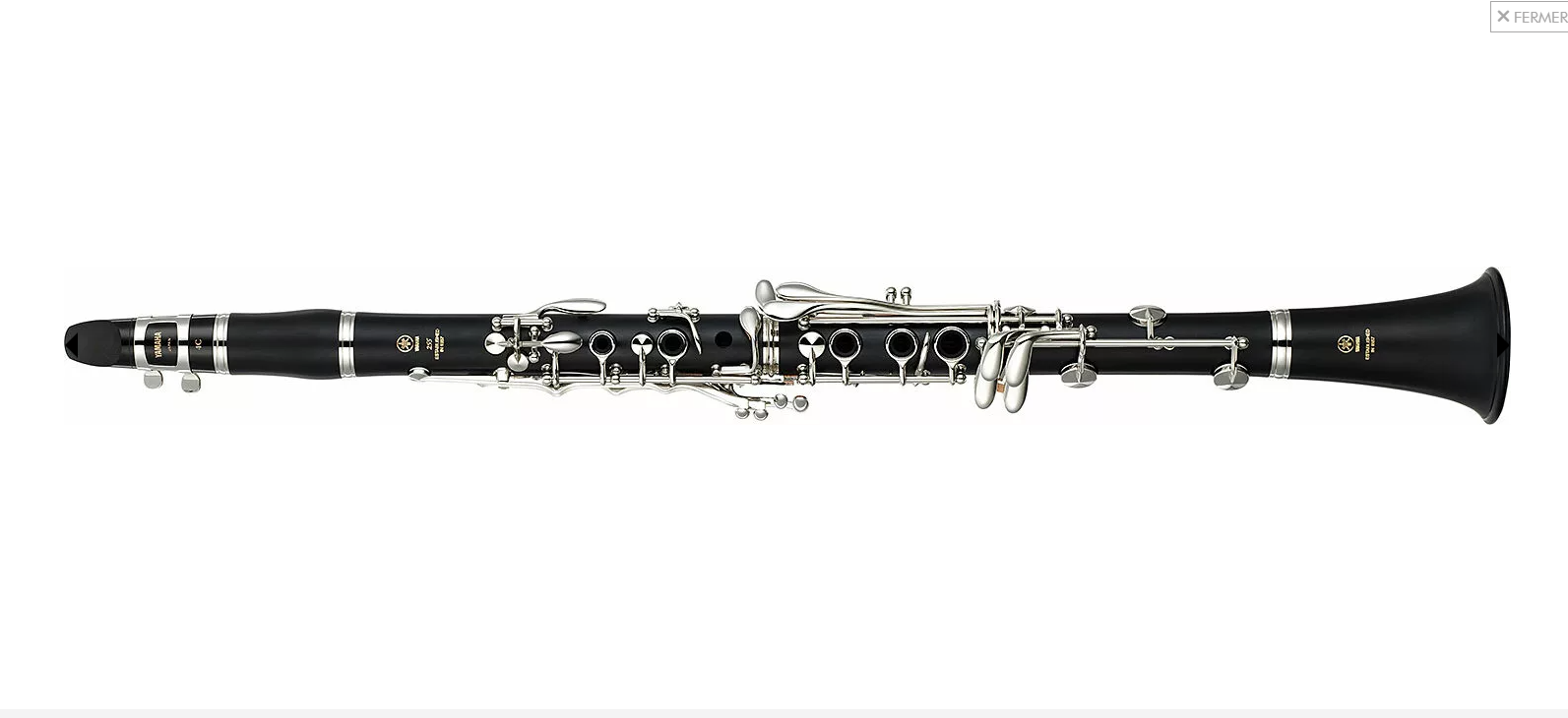 Yamaha YCL255S clarinette Sib en résine clés argentées